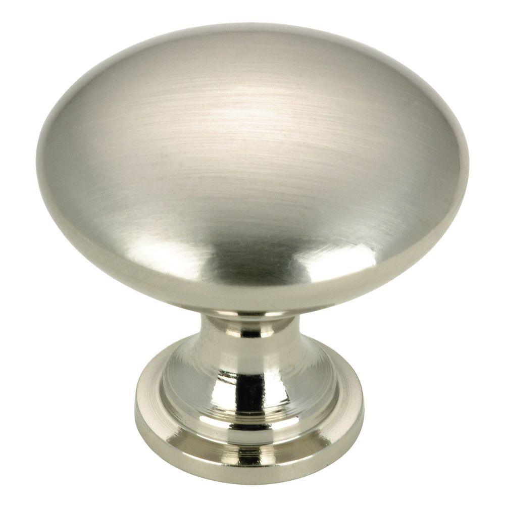 1-1/5 in. (30 mm) Brushed Nickel Cabinet Knob (10 per Pack) - Super Arbor