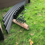 Frame It All One Inch Series 16 ft. Weathered Wood Composite Curved Playground Border - Super Arbor