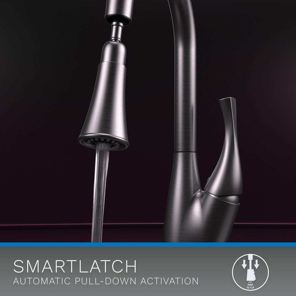 X Series Single-Handle Pull-Down Sprayer Kitchen Faucet with Motion Sensor in Brushed Nickel - Super Arbor
