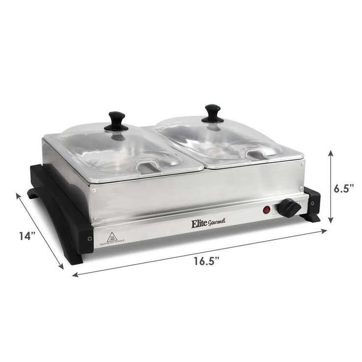 2.5 Qt. Stainless Steel Buffet Server with 2-Crocks
