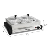 2.5 Qt. Stainless Steel Buffet Server with 2-Crocks