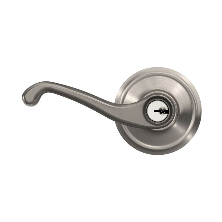 Schlage F51 Flair Antique Brass Reversible Keyed Entry Door Handle