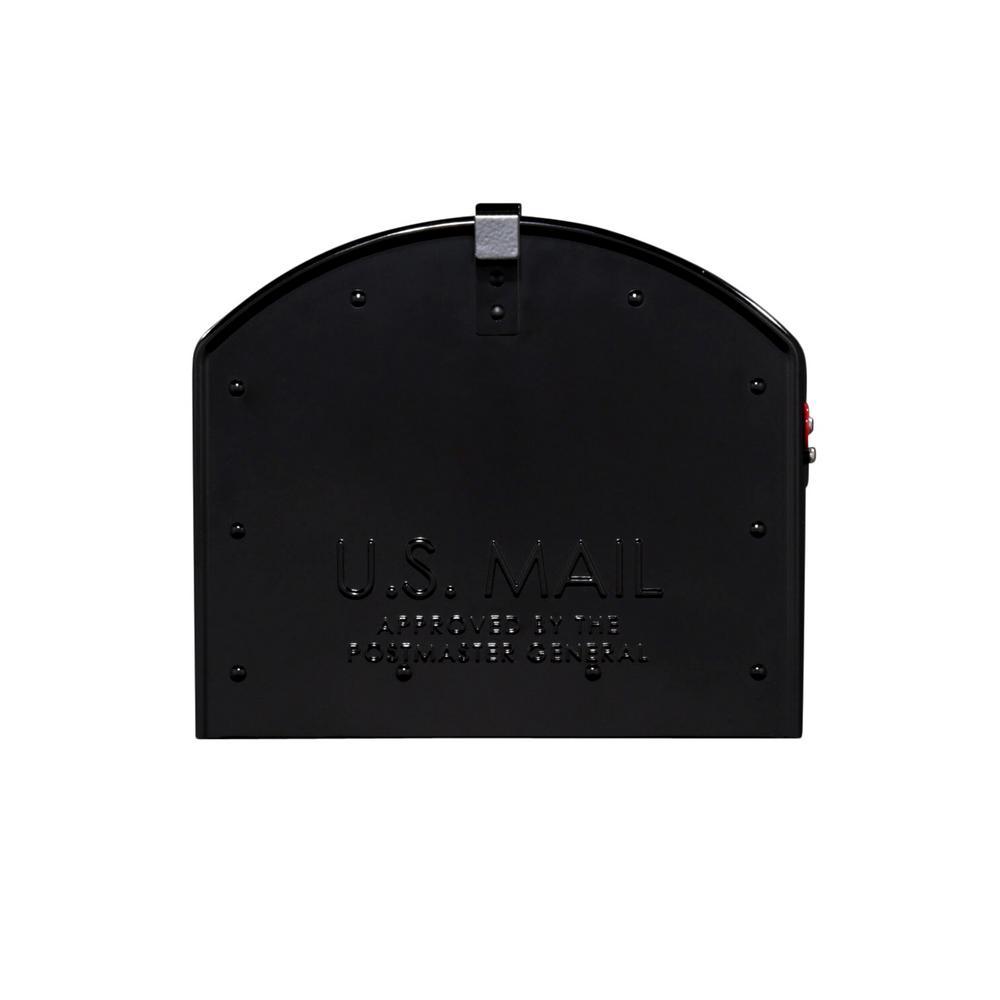 Storehouse Extra Large, Steel, Post Mount Mailbox, Black - Super Arbor