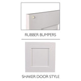 Brookings Plywood Ready to Assemble Shaker 24x30x12 in. 1-Door Blind Wall Kitchen Cabinet in White