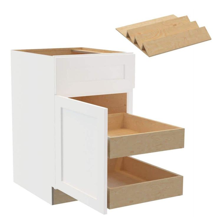 Home Decorators Collection Newport 21 in. W x 24 in. D x 34.5 in. H Assembled Plywood Base Kitchen Cabinet in Pacific White with 2ROT Spice LH