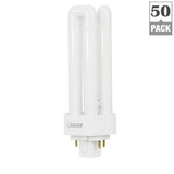 26W Equiv PL CFLNI Triple Tube 4-Pin Plug-in GX24Q-3 Base Compact Fluorescent CFL Light Bulb Bright White 3500K(50-Pack) - Super Arbor