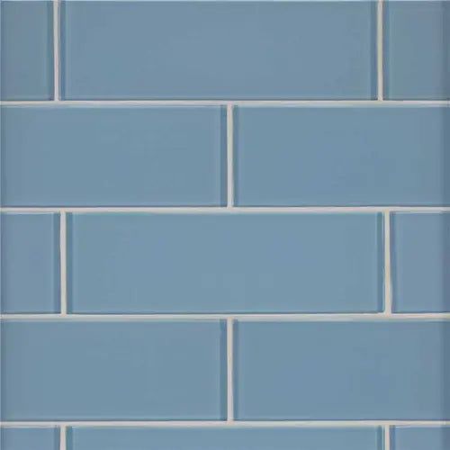 MSI Royal Azure 3 in. x 6 in. x 8mm Glossy Glass Blue Subway Tile (1 sq. ft. / Case)