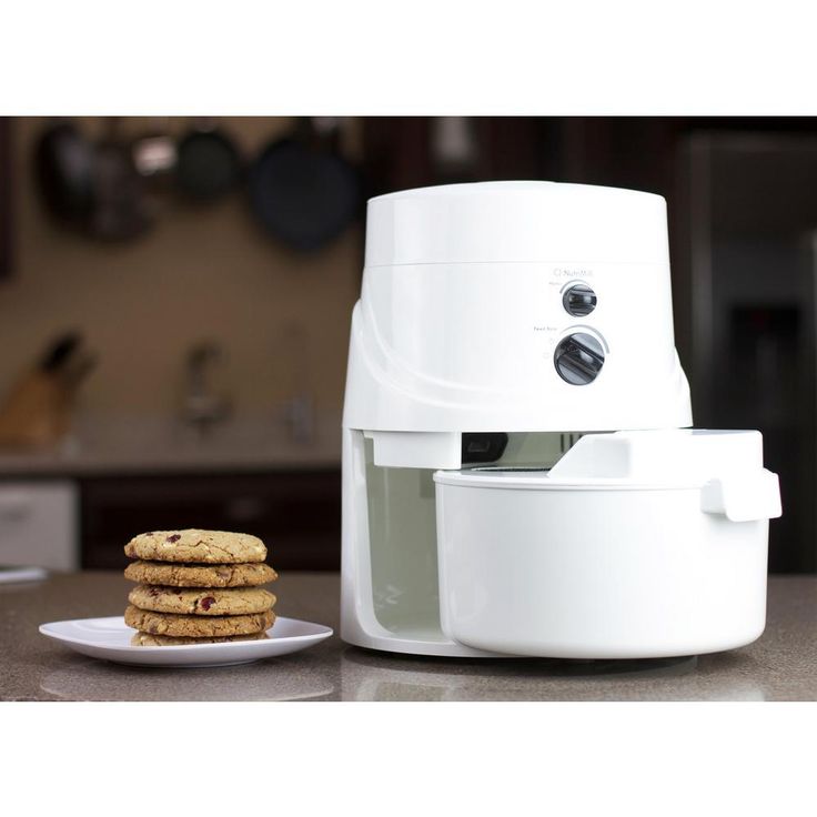 Classic 20-Cup 11-Speed White Grain Mill with Removable Filter