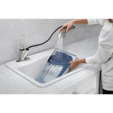 Mistos Single-Handle Pull-Out Laundry Utility Faucet in Vibrant Stainless - Super Arbor