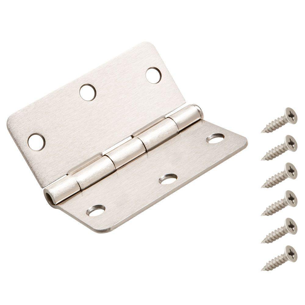 3-1/2 in. Chrome Square Corner Door Hinge - Super Arbor