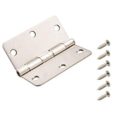 3-1/2 in. Chrome Square Corner Door Hinge - Super Arbor