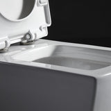 1-Piece 1.28 GPF Dual Flush High Efficiency Elongated Toilet in White, Seat Included - Super Arbor