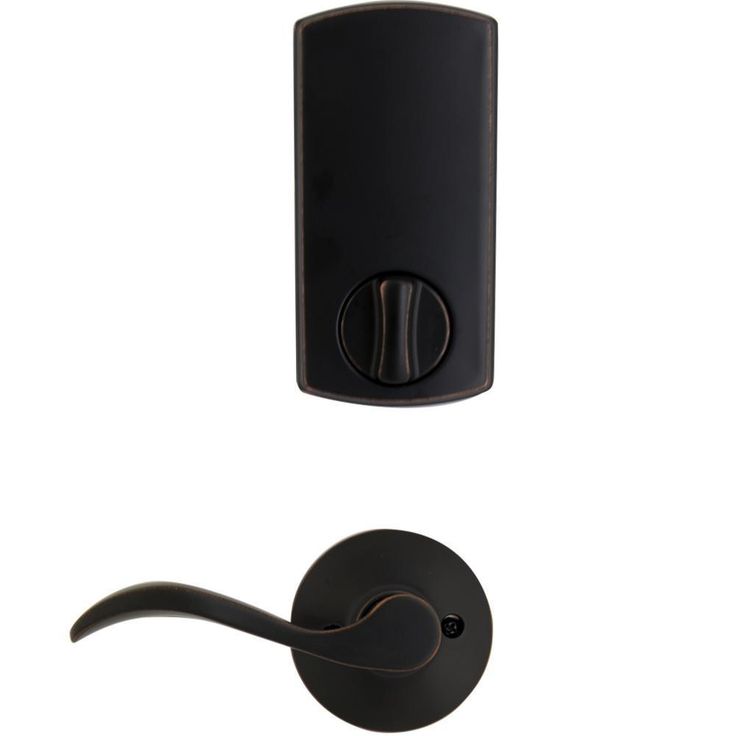 Castle Aged Bronze Electronic Single Cylinder Deadbolt with Naples Passage Lever Combo Pack