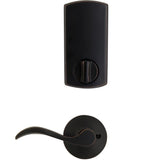 Castle Aged Bronze Electronic Single Cylinder Deadbolt with Naples Passage Lever Combo Pack