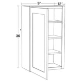 Home Decorators Collection Grayson 9 in. W x 12 in. D x 36 in. H Assembled Plywood Wall Kitchen Cabinet in Pacific White with Soft Close