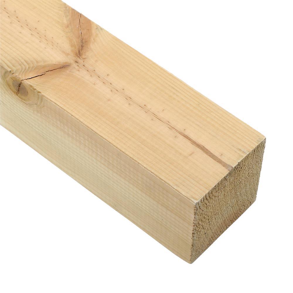 4 in. x 4 in. x 4-1/2 ft. Pressure-Treated Wood Finial Ready Deck Post - Super Arbor
