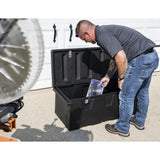 17.25 in. x 19 in. x 44 in. Matte Black Plastic All-Purpose Truck Tool Box Chest - Super Arbor