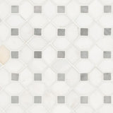 MSI Bianco Dolomite Dotty 12.31 in. x 12.36 in. x 10 mm Polished Marble Mesh-Mounted Mosaic Tile (10.6 sq. ft. / case)