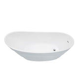 Stratus 5.6 ft. Acrylic Reversible Drain Freestanding Bathtub in Glossy White - Super Arbor