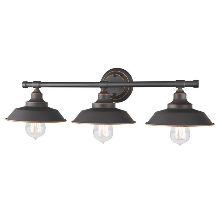 Iron Hill 3-Light Oil-Rubbed Bronze Wall Fixture