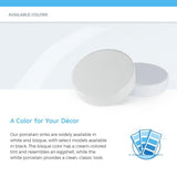 MR Direct Undermount Porcelain Bathroom Sink in White with Pop-Up Drain in Antique Bronze
