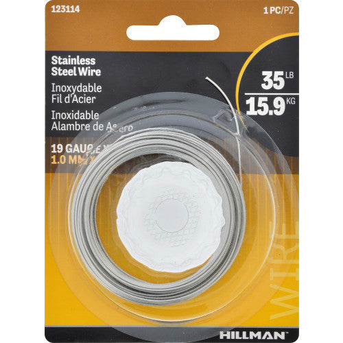 Hillman 30 ft Stainless Steel Wire, 19 Gauge, 35 lb Capacity