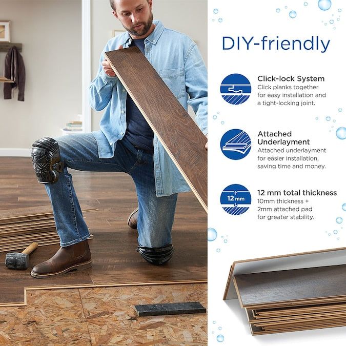 Quick-Step Studio QuickStep Studio + Spill Repel Glenwood Oak 12-mm T x 7-in W x 48-in L Waterproof Wood Plank Laminate Flooring (19.63-sq ft / Carton)