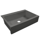 Josephine Quick-Fit Drop-in Farmhouse Fireclay 33.85 in. 3-Hole Single Bowl Kitchen Sink in Crisp White - Super Arbor