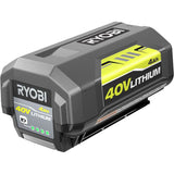 RYOBI 125 MPH 550 CFM 40-Volt Lithium-Ion Brushless Cordless Jet Fan Leaf Blower - 4.0 Ah Battery and Charger Included