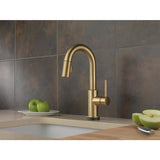 Delta Trinsic Touch2O Champagne Bronze 1-Handle Deck-Mount Pull-Down Touch Kitchen Faucet