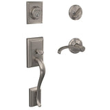 Custom Addison Matte Black Single Cylinder Door Handleset with Whitney Door Lever - Super Arbor