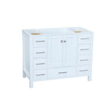 Cambridge 42 in. W Vanity Cabinet Only in White - Super Arbor