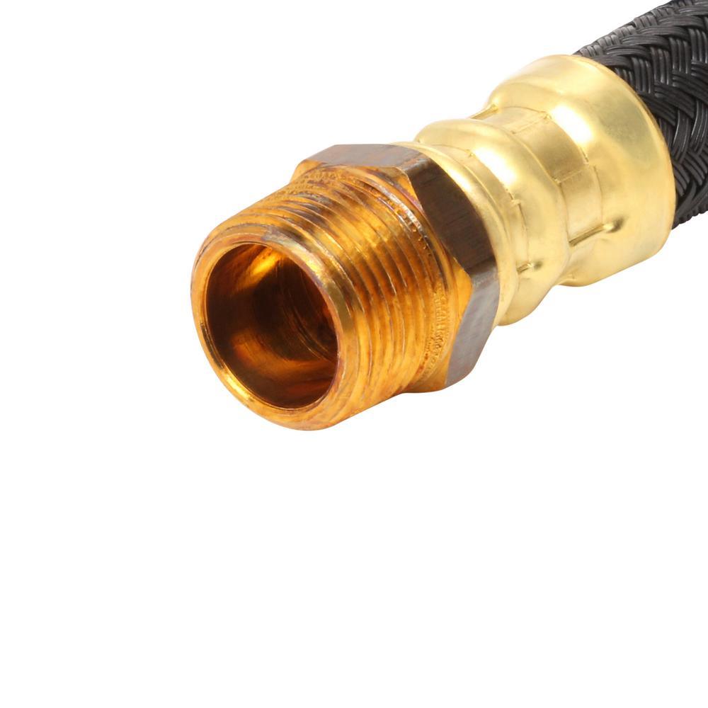 3/4 in. MIP x 3/4 in. FIP x 15 in. Polymer Braided Water Heater Connector (0.57 in. I.D.) - Super Arbor