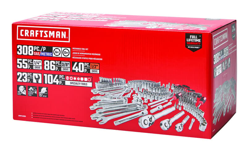 Craftsman 308 pc Mechanic's Tool Set - Metric and SAE
