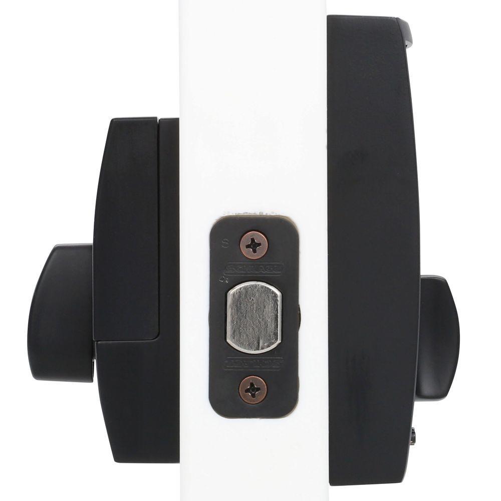 Century Touch Electronic Door Lock Deadbolt and Latitude Lever in Matte Black - Super Arbor