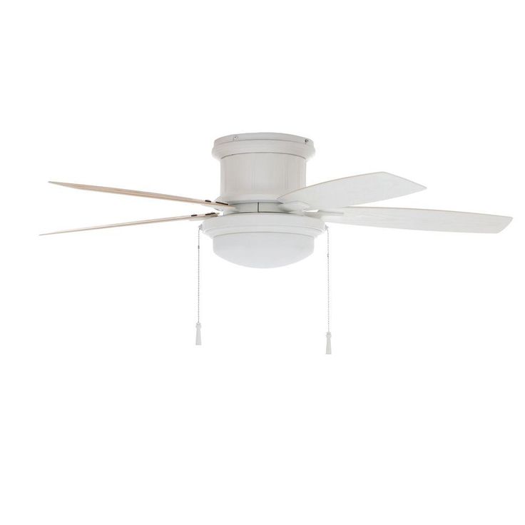 Roanoke 48 in. LED Indoor/Outdoor Matte White Ceiling Fan with Light Kit