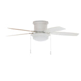 Roanoke 48 in. LED Indoor/Outdoor Matte White Ceiling Fan with Light Kit