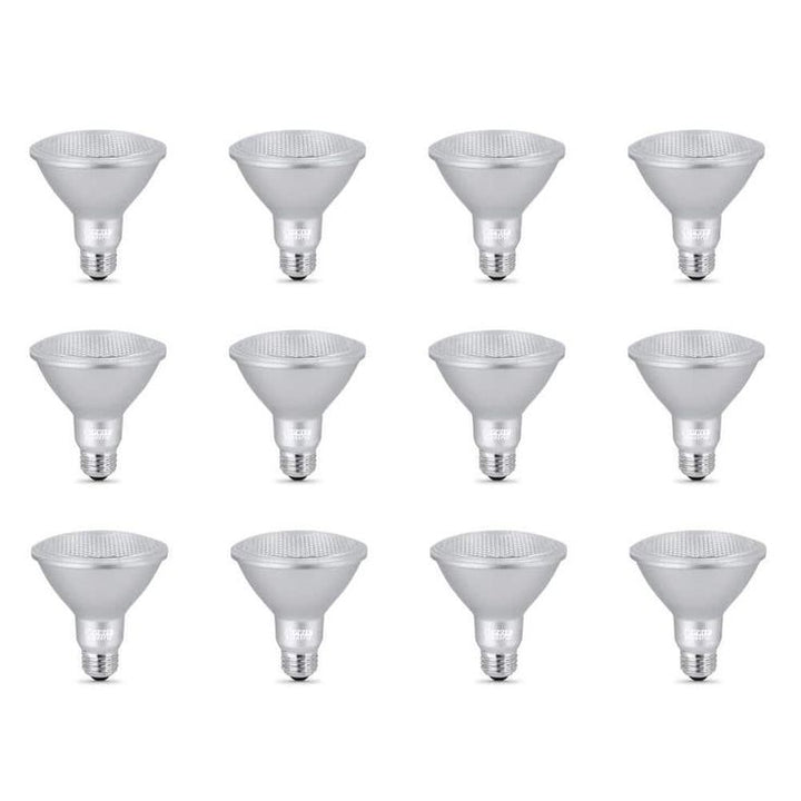 Feit Electric 75-Watt Equivalent PAR30 Dimmable CEC Tirle 24 Compliant LED ENERGY STAR Flood Light Bulb, Daylight (12-Pack)