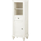 Hamilton 18 in. W x 52-1/2 in. H Bathroom Linen Cabinet in Ivory - Super Arbor