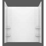 Rampart Wheelchair Accessible 4.5 ft. Walk-in Non-Whirlpool Bathtub with Easy Up Adhesive Wall Surround in White - Super Arbor