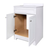 Style Selections Ellenbee 24.5-in White Single Sink Bathroom Vanity with White Cultured Marble Top