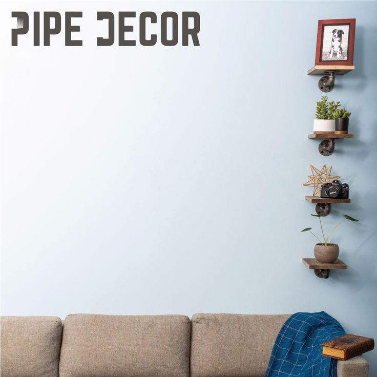 1/2 in. Black Pipe 5.75 in D x 2.5 in. H Wall Mounted Double Flange Shelf Bracket Kit (4-Pack)