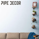 1/2 in. Black Pipe 5.75 in D x 2.5 in. H Wall Mounted Double Flange Shelf Bracket Kit (4-Pack)