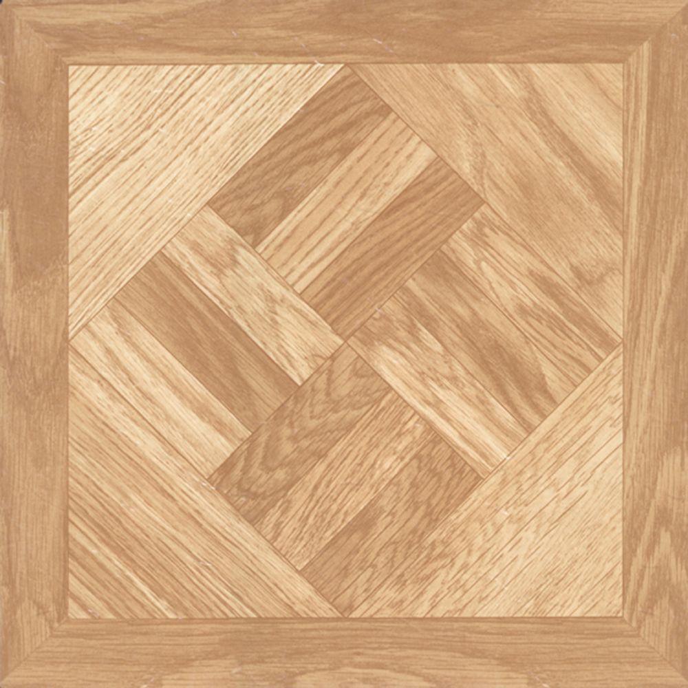 Chaucer 12 in. Width x 12 in. Length x 0.039 in. Thick Peel and Stick Vinyl Tile (45 sq. ft. / Carton) - Super Arbor