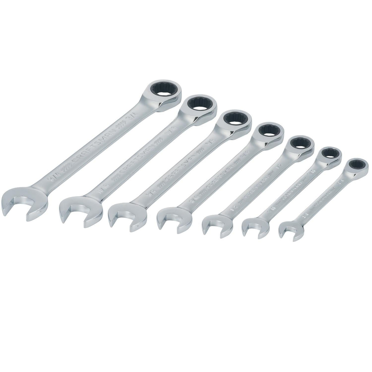 Craftsman 7-Piece SAE Ratcheting Combination Wrench Set