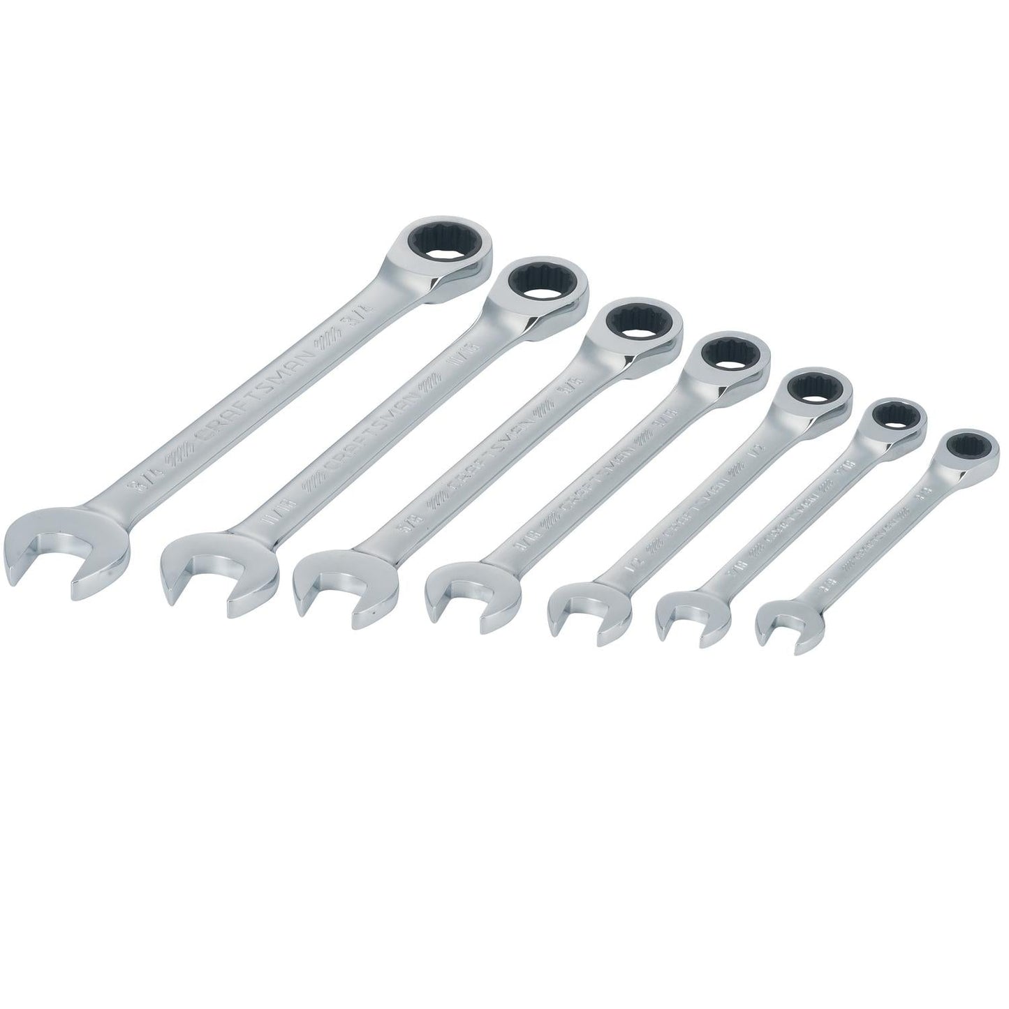 Craftsman 7-Piece SAE Ratcheting Combination Wrench Set