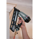 15-Gauge Pneumatic 2-1/2 in. Angled Finish Nailer Kit with Bonus 18-Gauge Brad Nailer Kit - Super Arbor