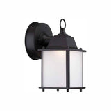 Black Integrated LED Outdoor Line Voltage Wall Sconce
