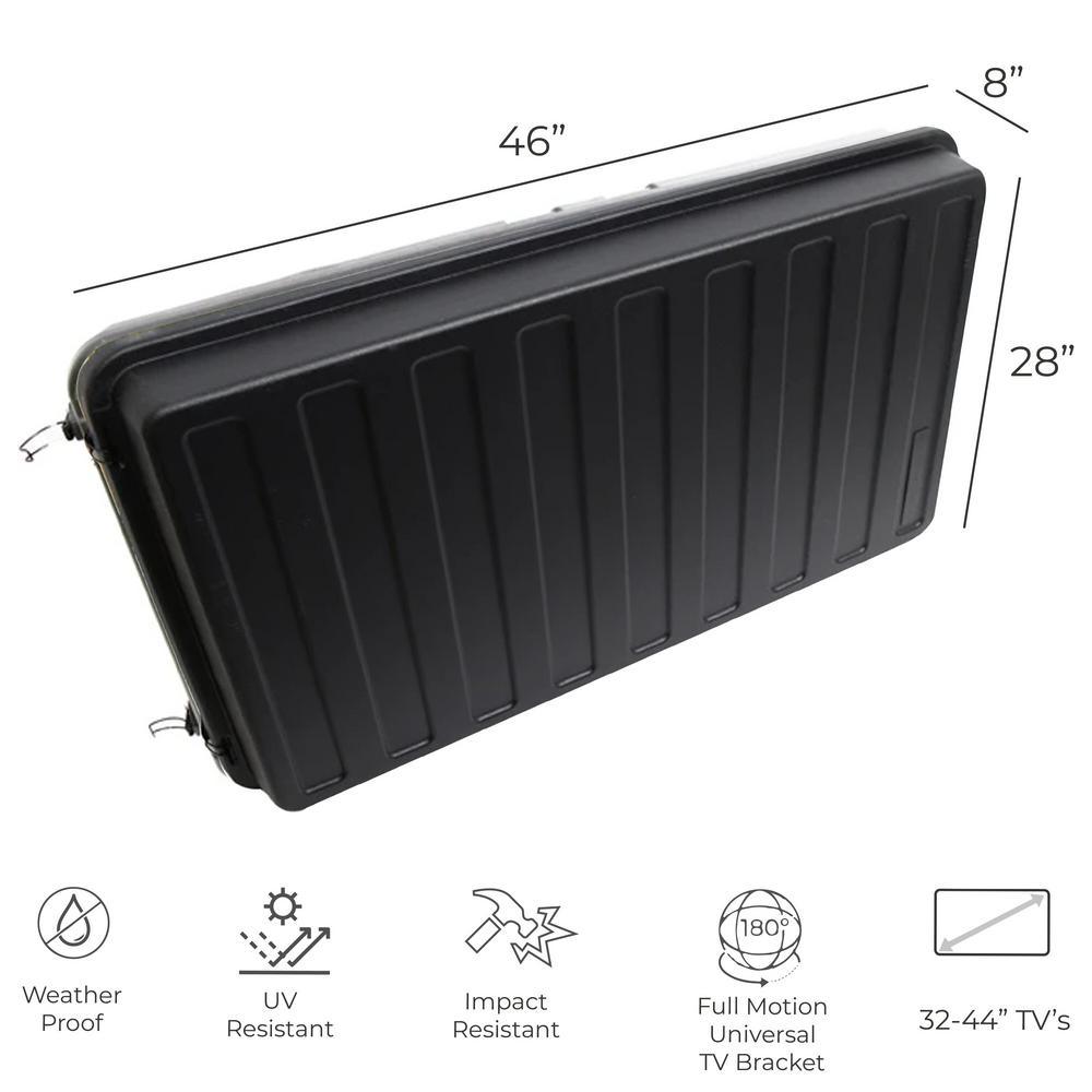 Waterproof Impact Resistant Outdoor Hard Shell TV Cover with TV Wall Mount Bracket - Super Arbor