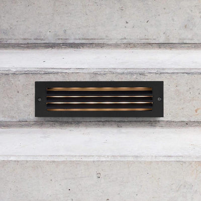 6-Watt Black Outdoor Integrated LED Step Landscape Well Light - Super Arbor